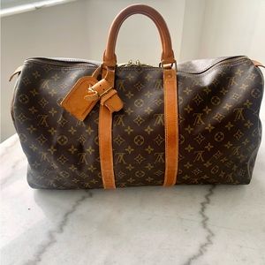 LOUIS VUITTON Monogram Keepall 50 Duffle Bag
